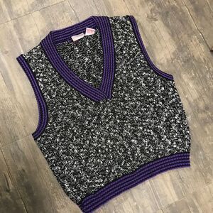 Vintage Eber International Sweater Vest Women Size Large Wool Blend‎ (202)